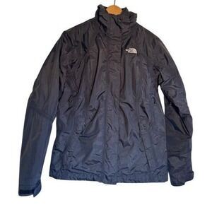 The North Face HyVent Black Waterproof Hooded Shell Jacket w/Zip Out‎ Liner - S